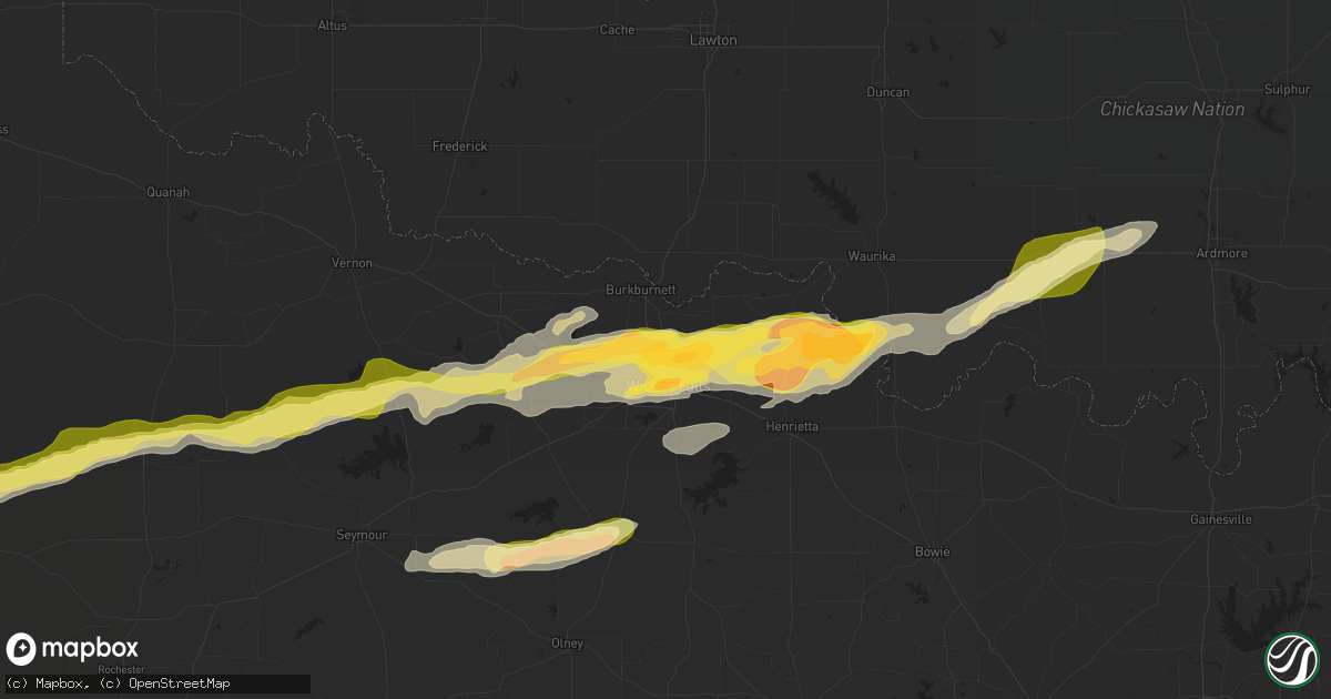 Hail map in Sheppard Afb, TX on March 24, 2024