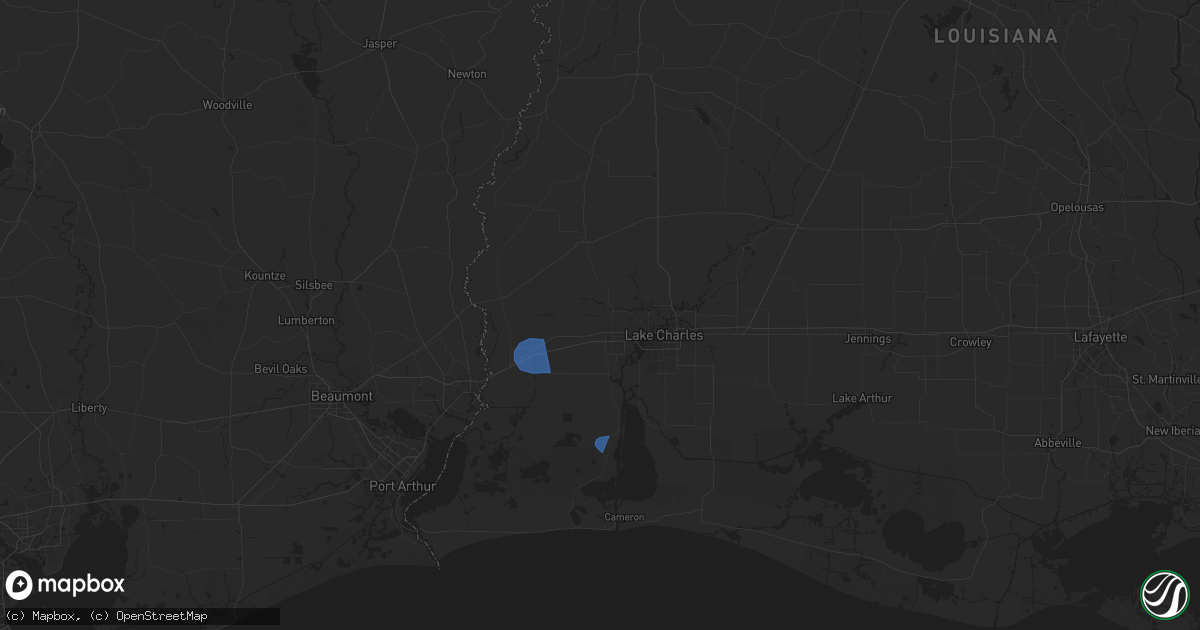 Hail map in Sulphur, LA on March 24, 2025