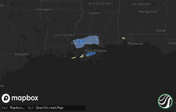 Hail map preview on 03-24-2025