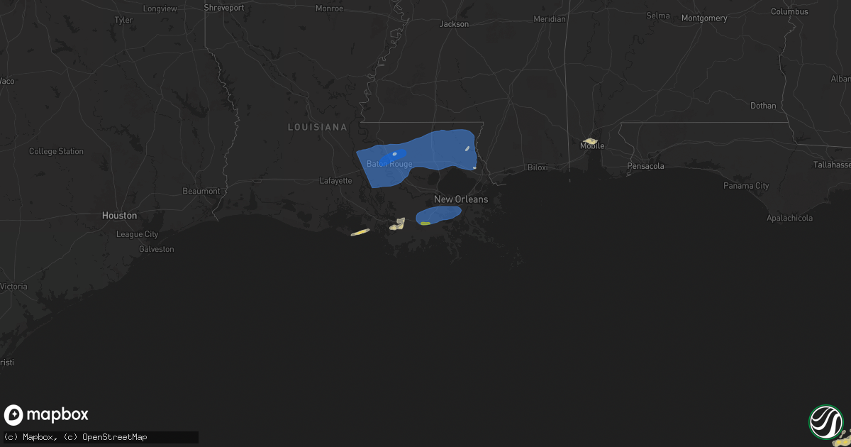 Hail map on March 24, 2025