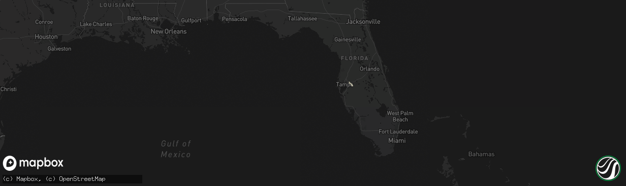 Hail map in Florida on March 24, 2026