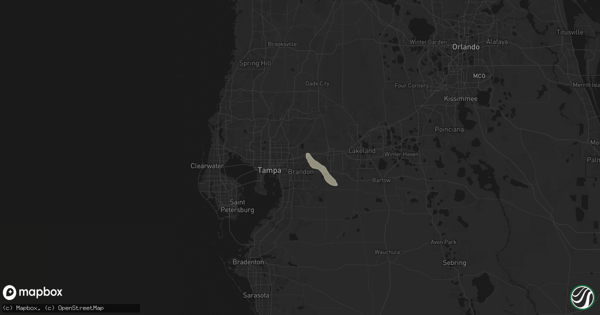 Hail map in Seffner, FL on March 24, 2026