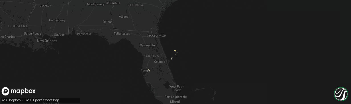 Hail map on March 24, 2026