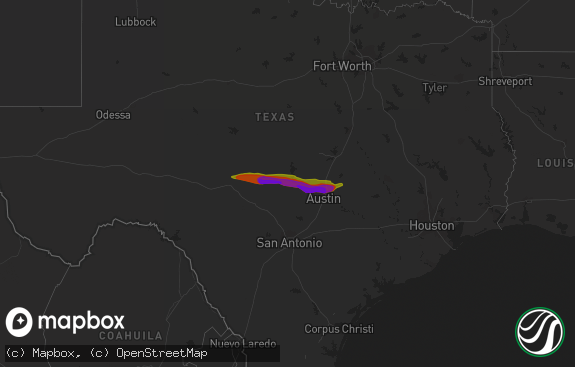 Hail map preview on 03-25-2009