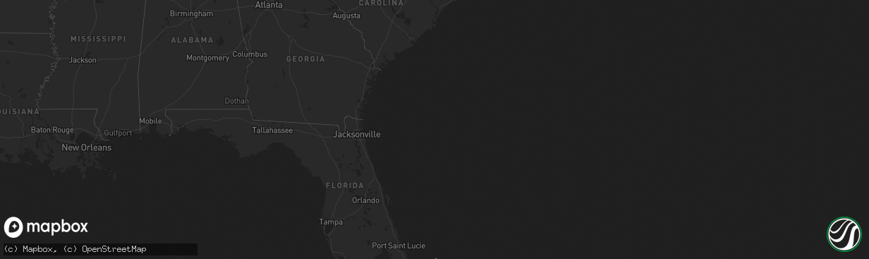 Hail map on March 25, 2012