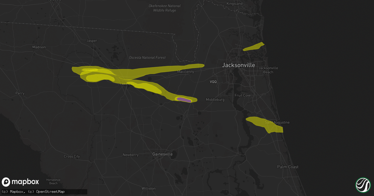 Hail map in Lawtey, FL on March 25, 2013