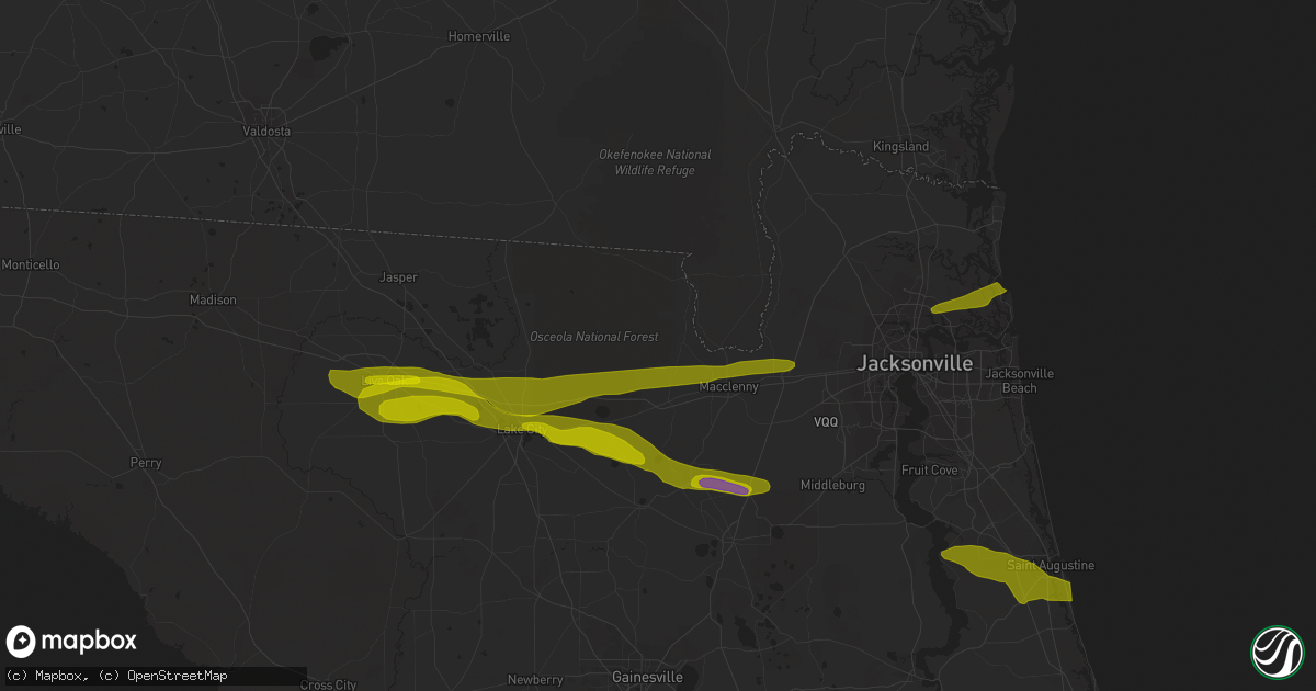Hail map in Sanderson, FL on March 25, 2013