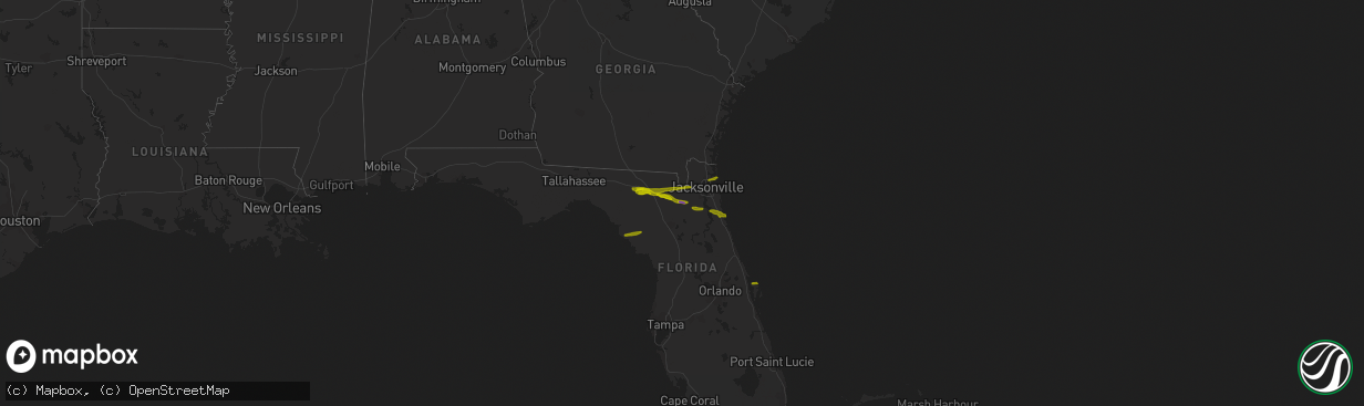 Hail map on March 25, 2013