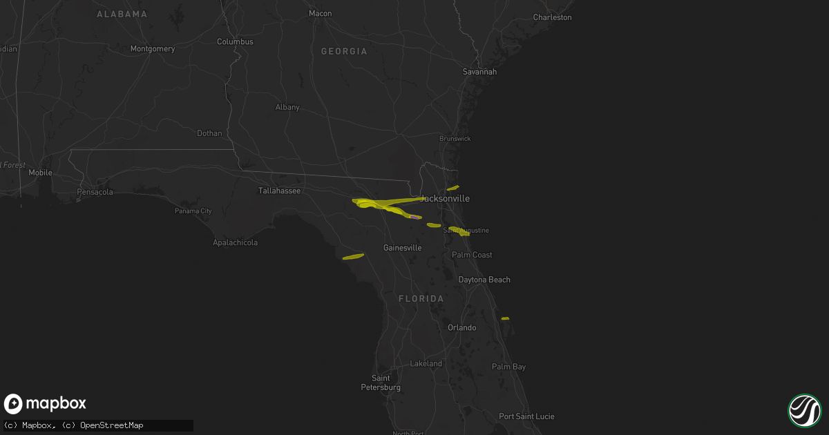 Hail map on March 25, 2013