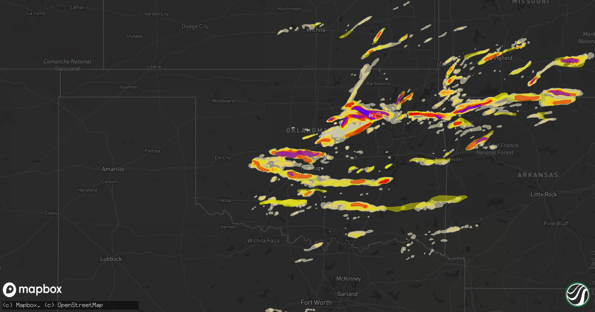 Hail map on March 25, 2015