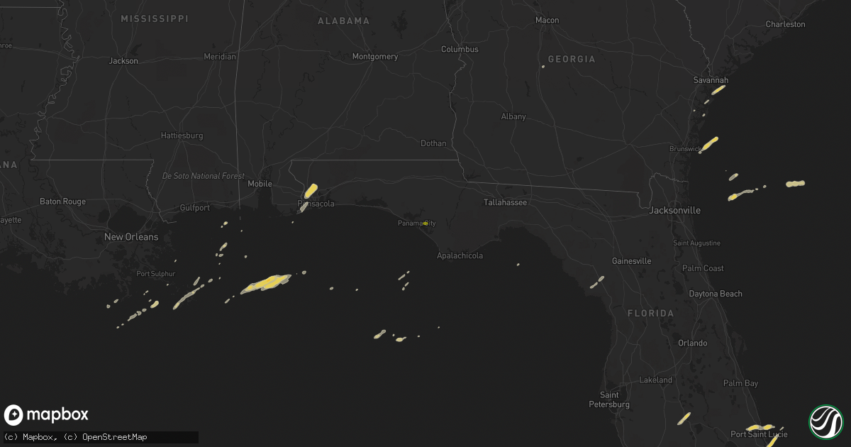 Hail map on March 25, 2016