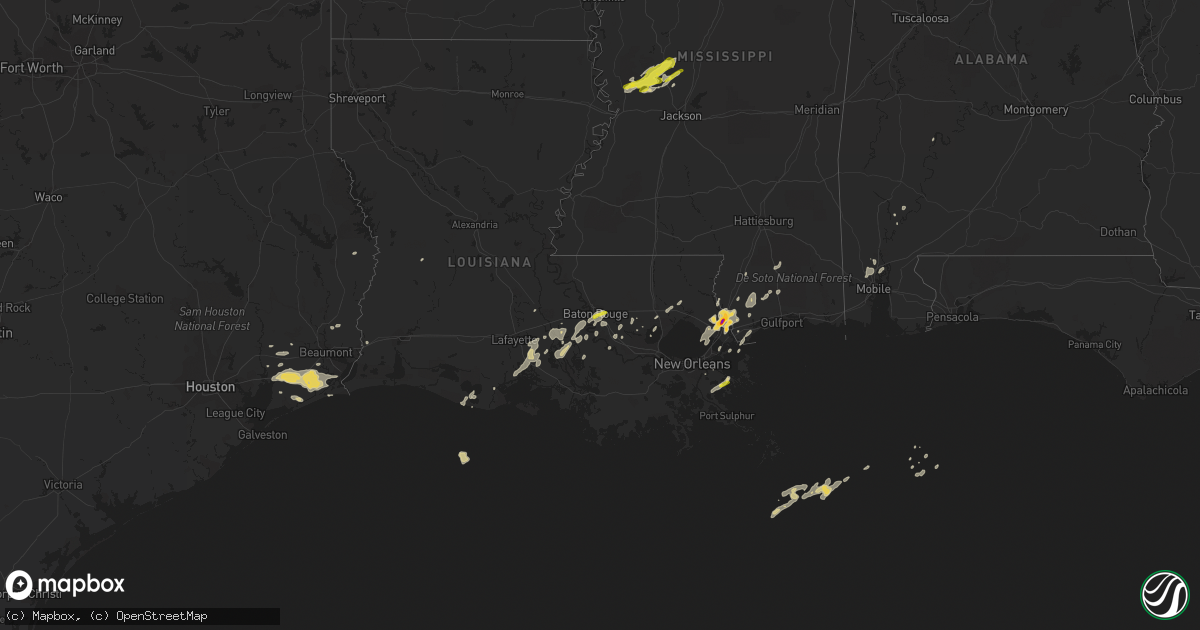 Hail map on March 25, 2017