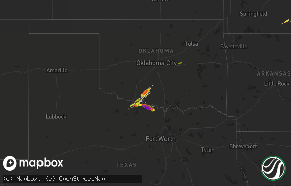 Hail map preview on 03-25-2018