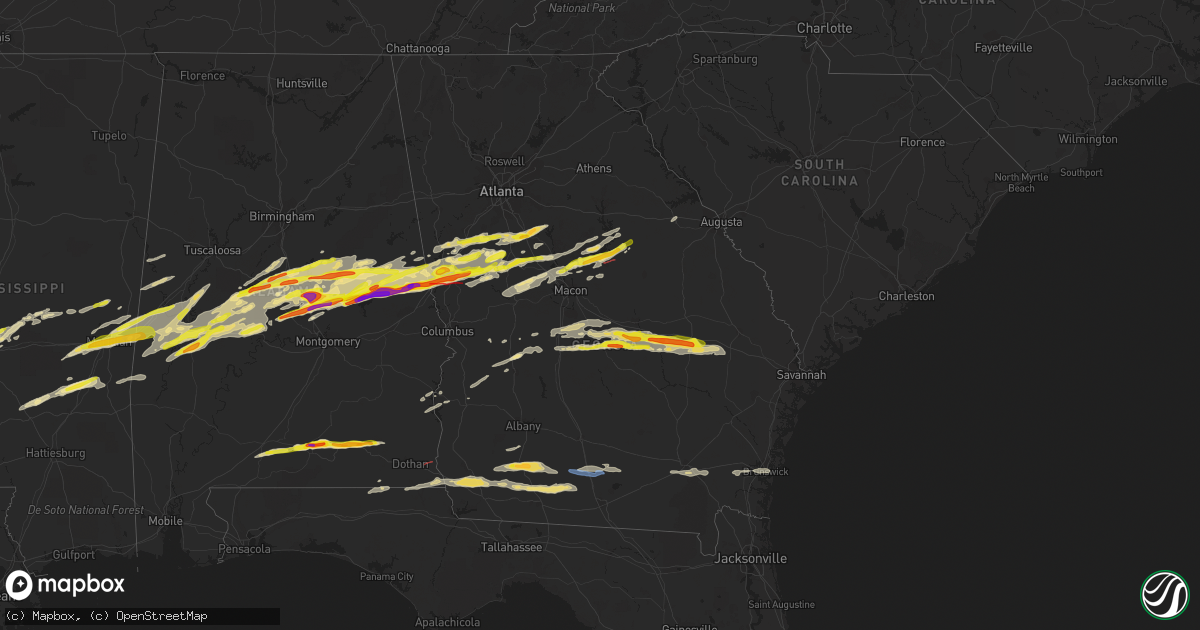 Hail Map in on March 25, 2023 HailTrace