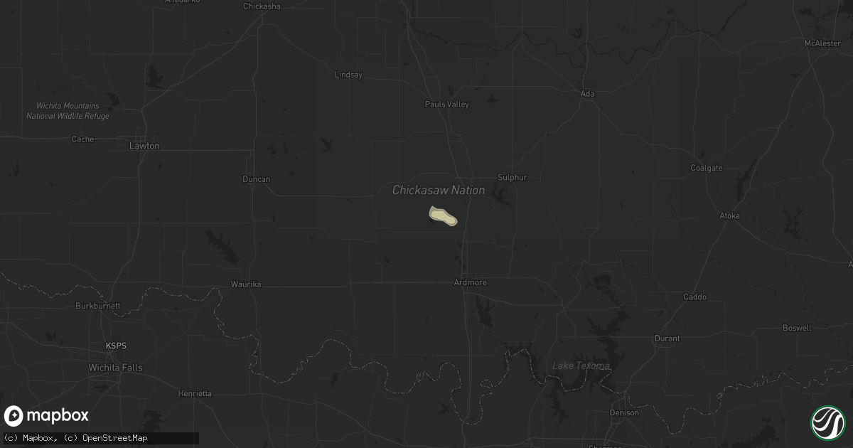 Hail map in Springer, OK on March 25, 2024