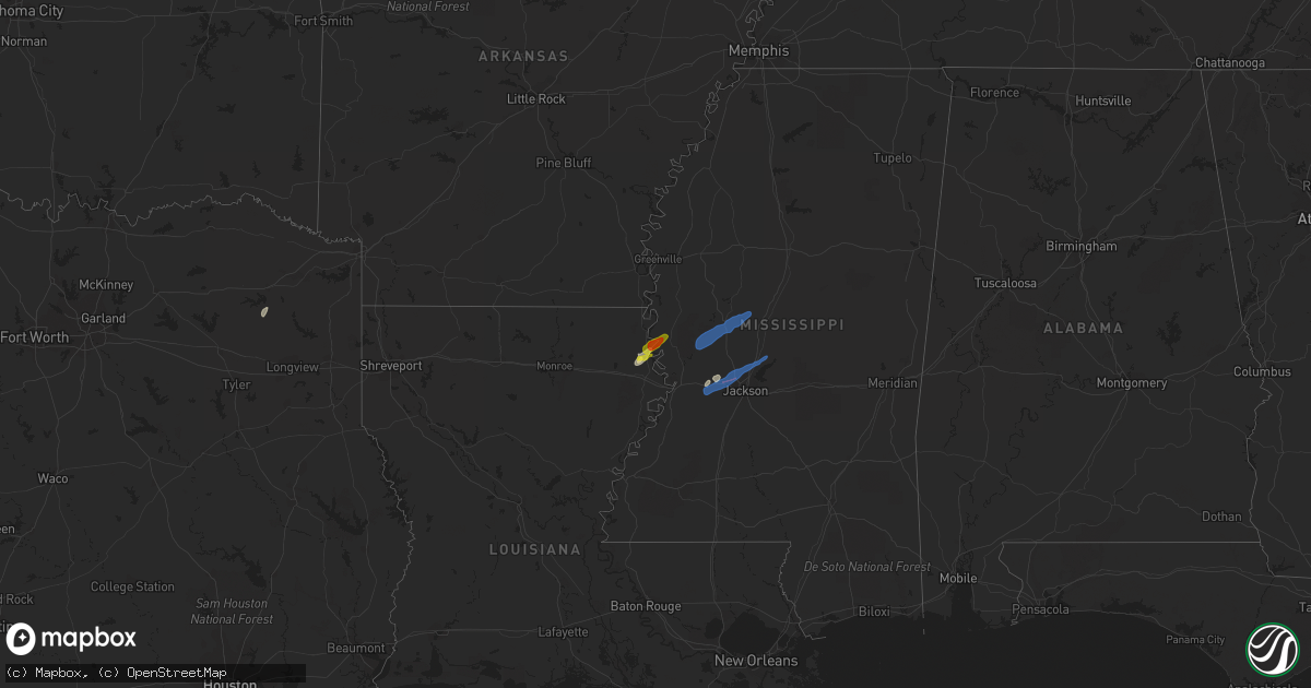Hail map on March 25, 2024
