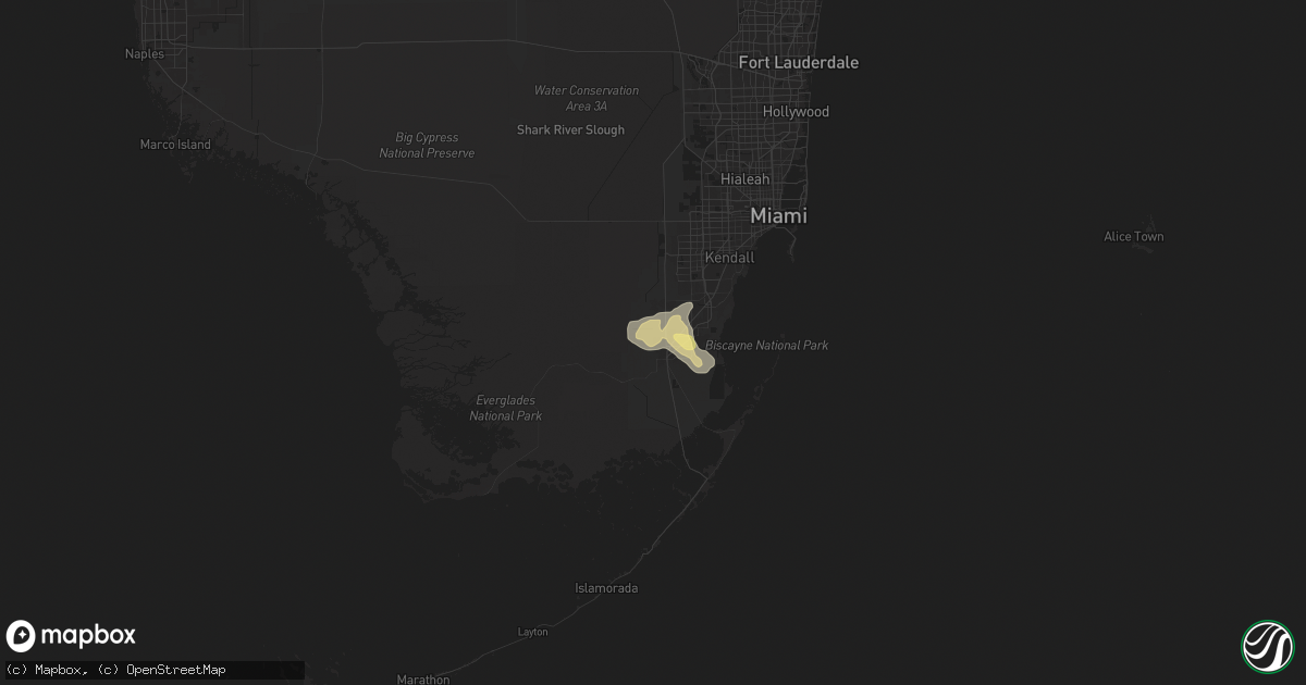 Hail map in Homestead, FL on March 25, 2025
