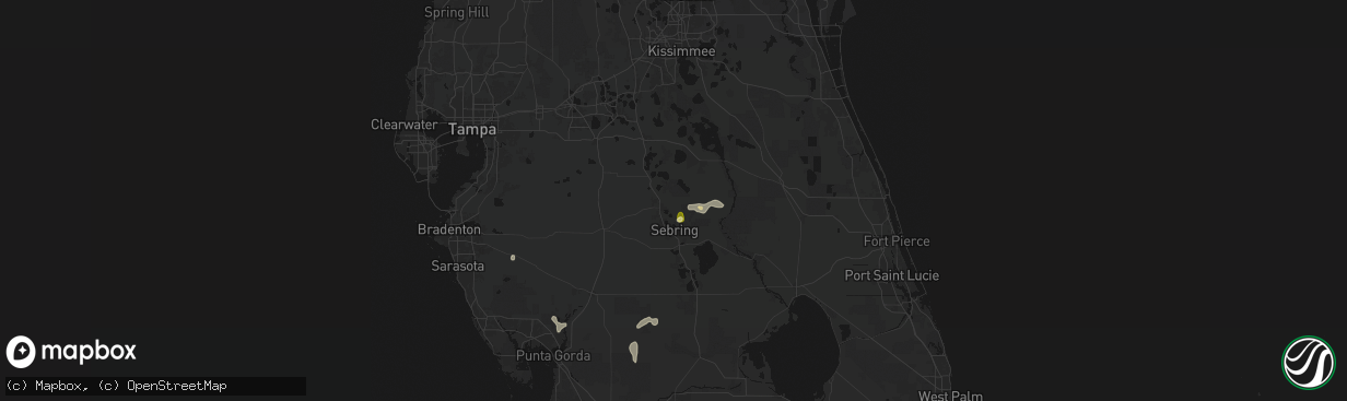 Hail map in Avon Park, FL on March 25, 2026