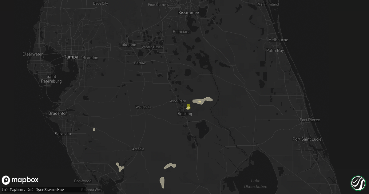 Hail map in Avon Park, FL on March 25, 2026
