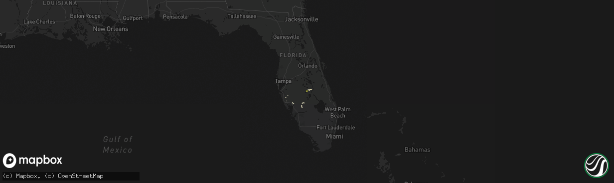 Hail map on March 25, 2026