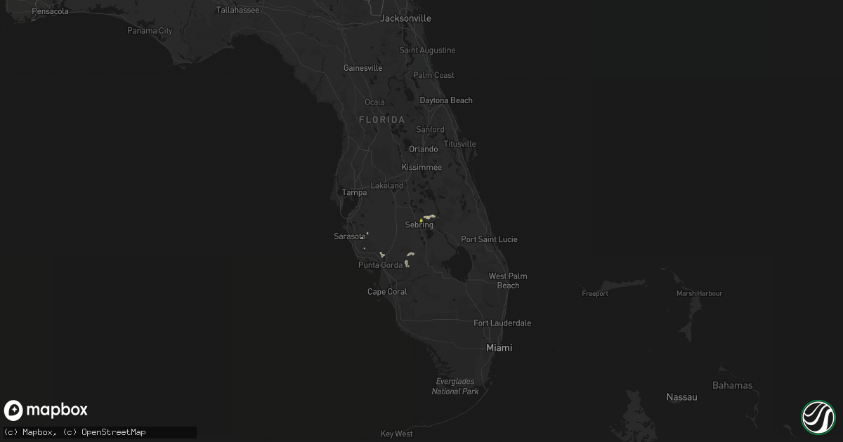 Hail map on March 25, 2026