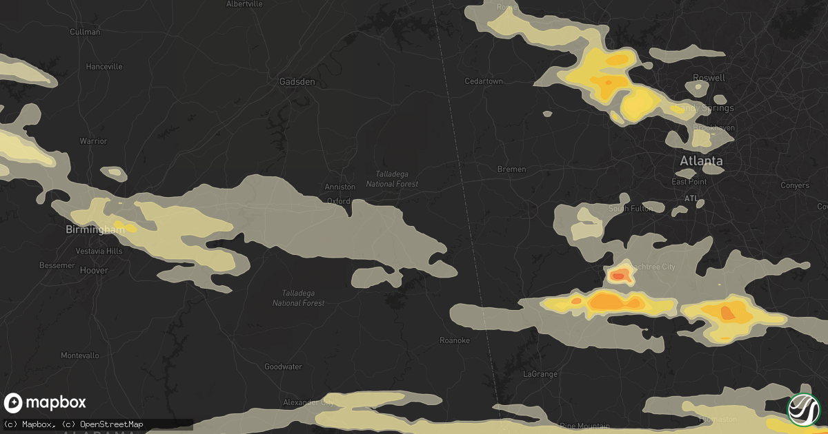 Hail map in Dallas, GA on March 26, 2011