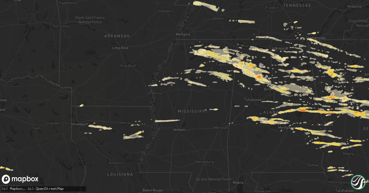 Hail map in Florida on March 26, 2011