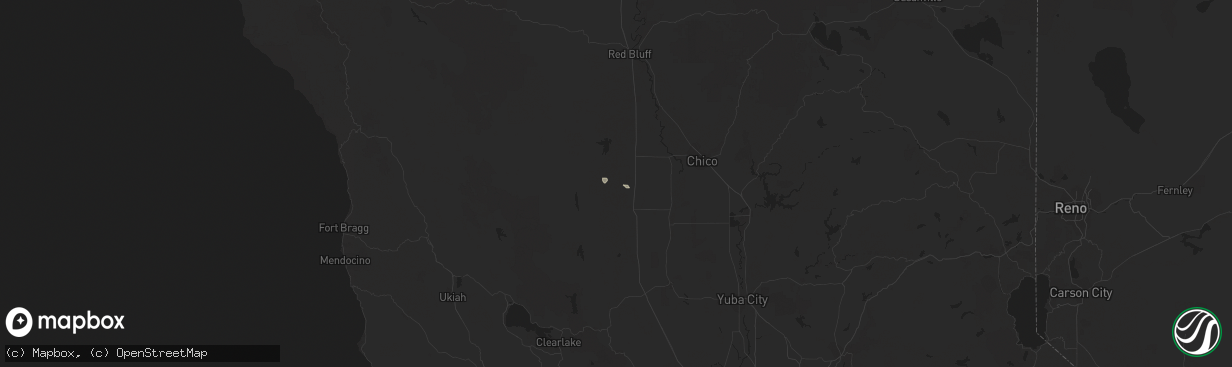 Hail map in Willows, CA on March 26, 2014