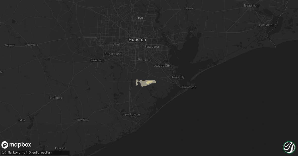 Hail map in Alvin, TX on March 26, 2015