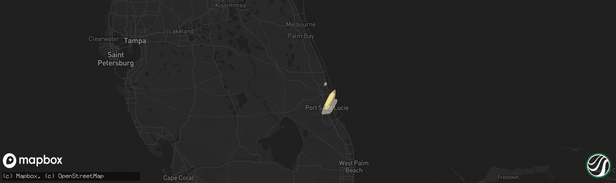 Hail map in Fort Pierce, FL on March 26, 2015