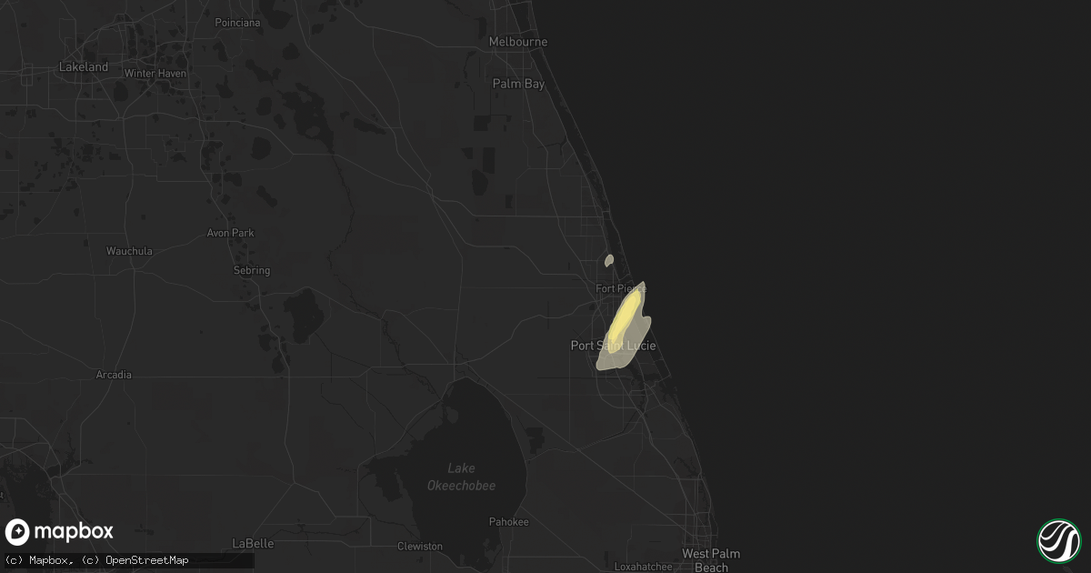 Hail map in Fort Pierce, FL on March 26, 2015