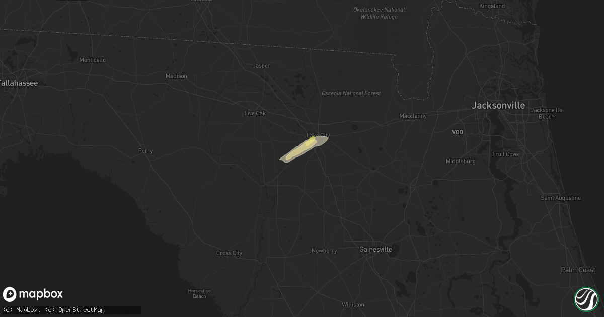 Hail map in Lake City, FL on March 26, 2015