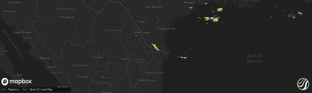 Hail map on March 26, 2015