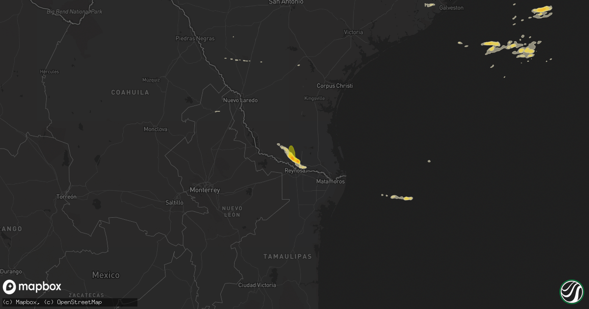 Hail map on March 26, 2015