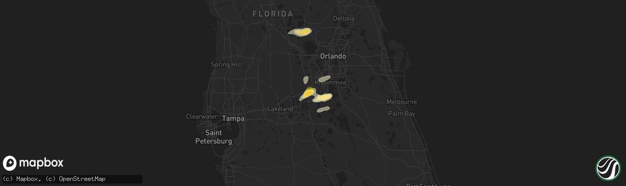 Hail map in Davenport, FL on March 26, 2016