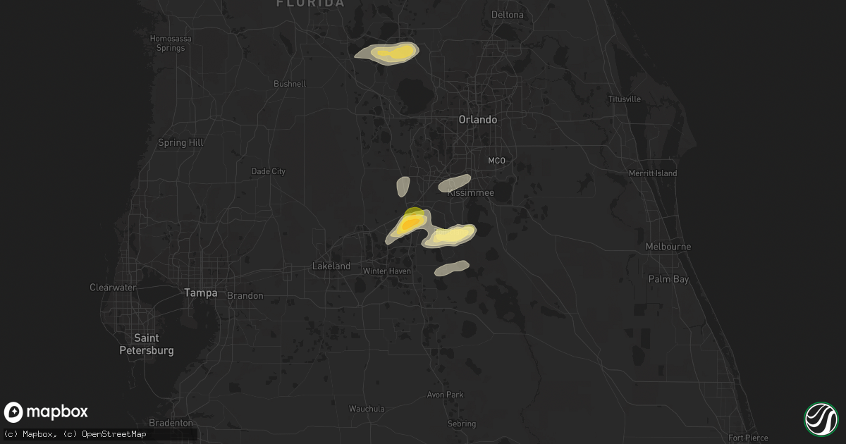 Hail map in Davenport, FL on March 26, 2016