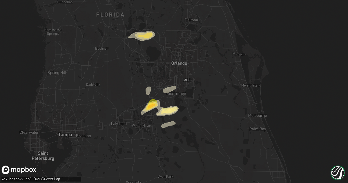 Hail map in Kissimmee, FL on March 26, 2016