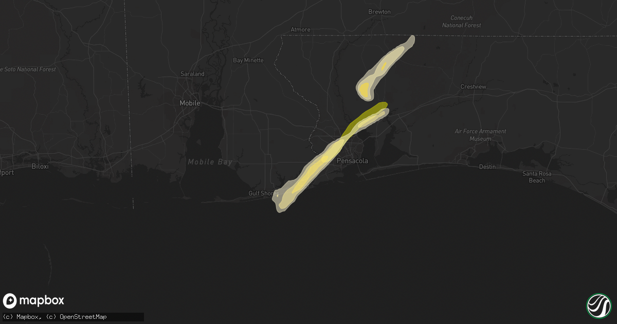 Hail map in Lillian, AL on March 26, 2016