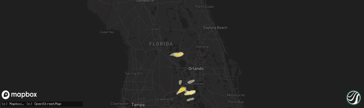 Hail map in Mount Dora, FL on March 26, 2016