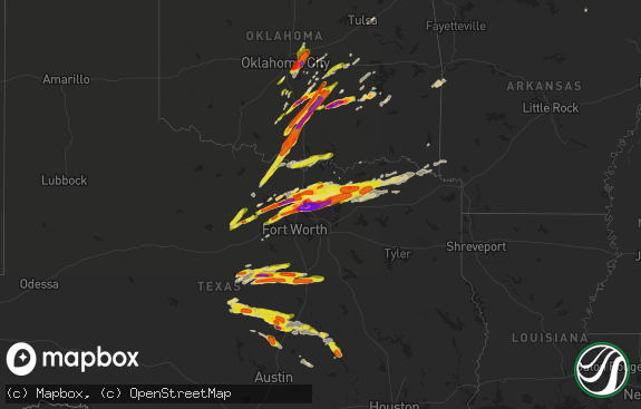 Hail map preview on 03-26-2017