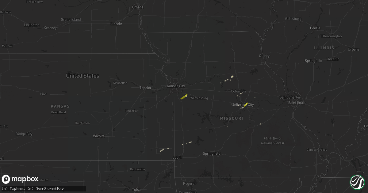 Hail map on March 26, 2018