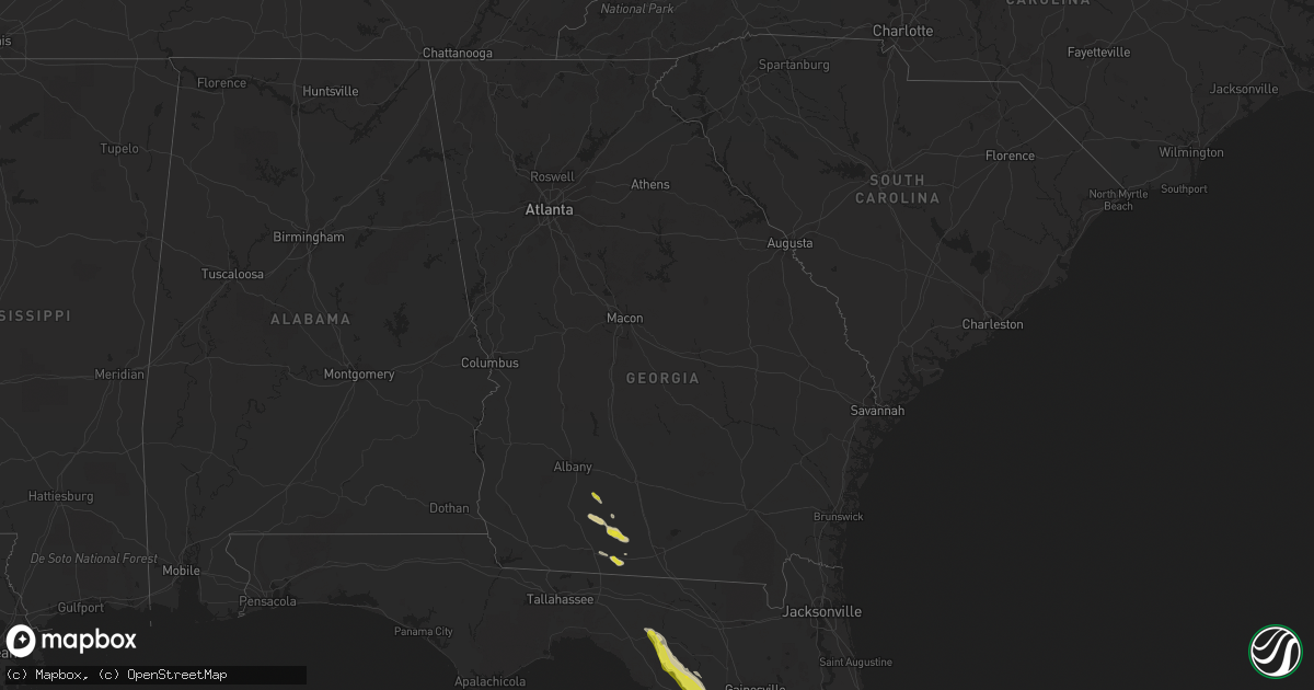 Hail map in Georgia on March 26, 2019