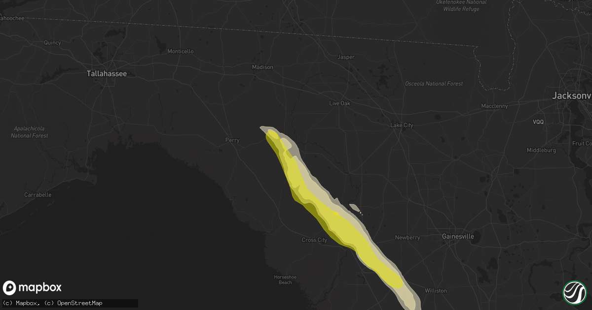 Hail map in Mayo, FL on March 26, 2019