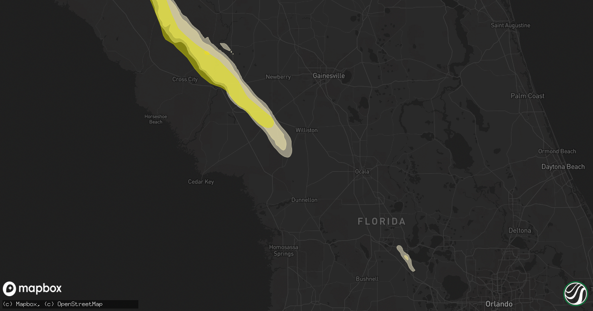Hail map in Morriston, FL on March 26, 2019