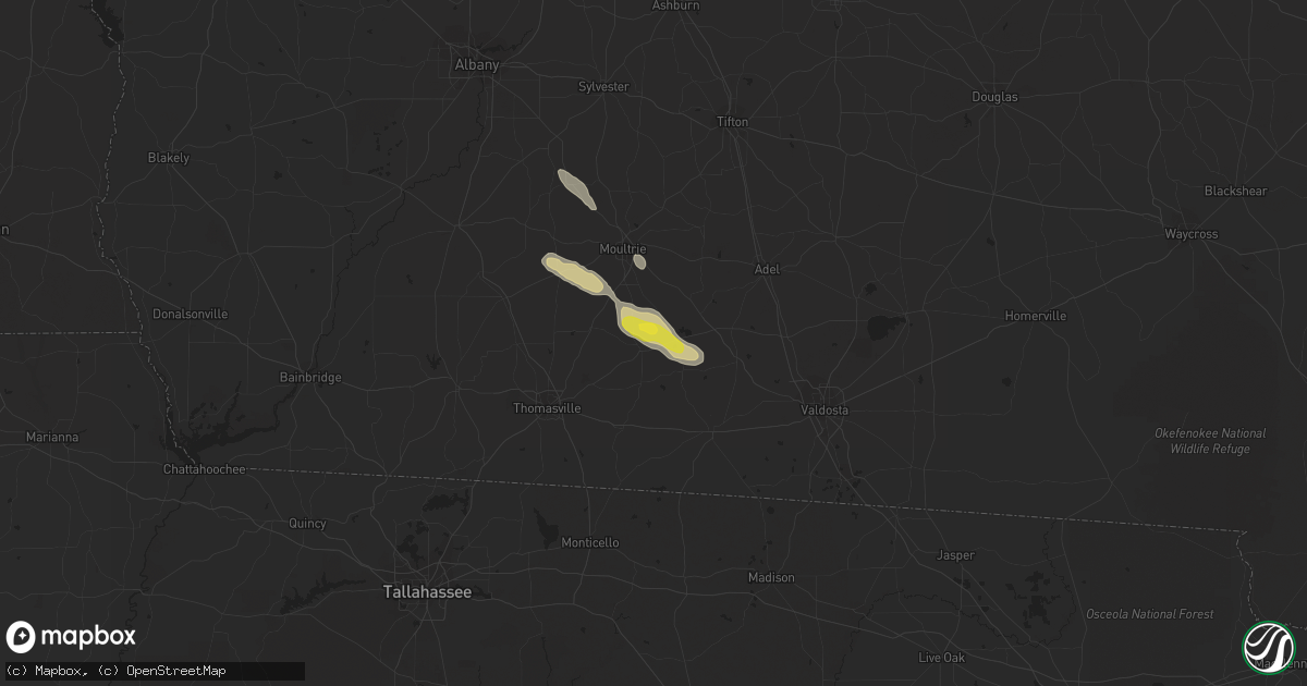 Hail map in Pavo, GA on March 26, 2019
