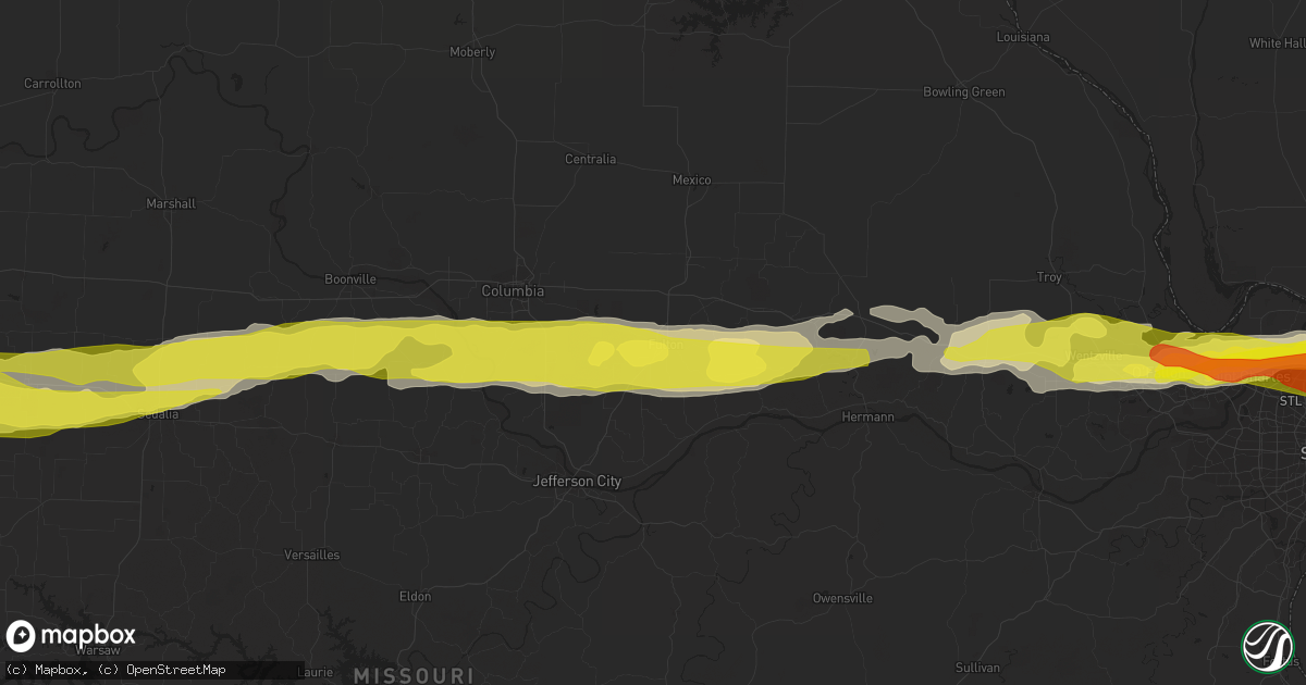 Hail map in Fulton, MO on March 26, 2020
