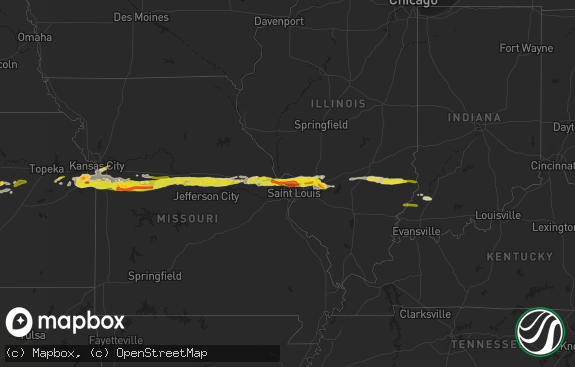 Hail map preview on 03-26-2020