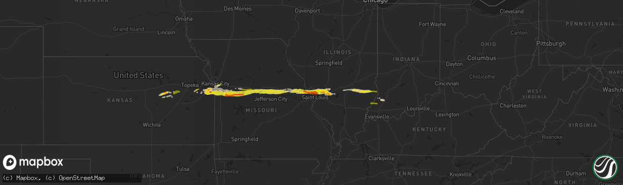 Hail map on March 26, 2020