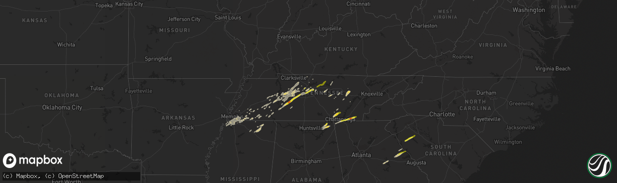 Hail map on March 26, 2021