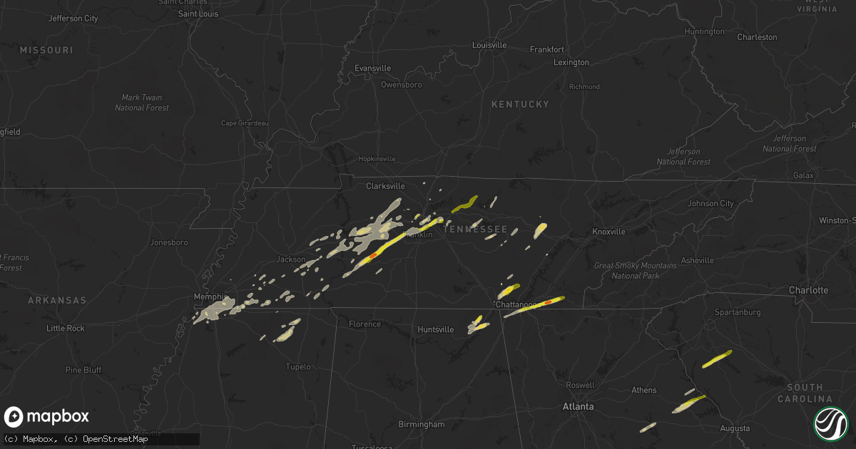 Hail map on March 26, 2021